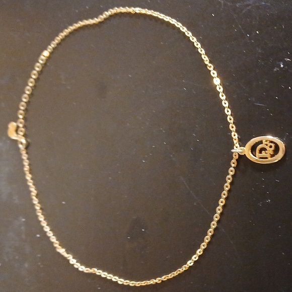 AUTHENTIC CHRISTIAN DIOR GOLD TONE NECKLACE AND PENDANT - Picture 2 of 6